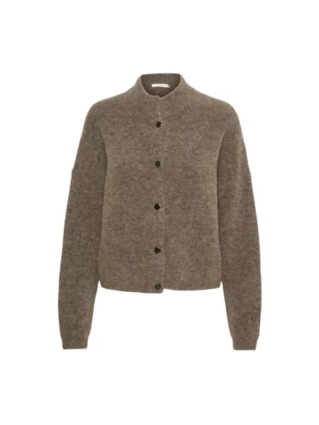 Sweter Gestuz w kolorze melanż brązowy