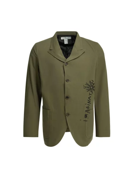 Marynarka Comme Des Garcons z nadrukiem zielona