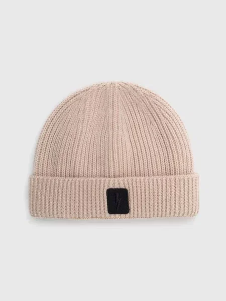 Шапка с вълна Neil Barett FISHERMAN BEANIE бежово