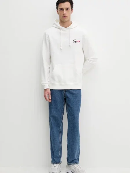 Tommy Jeans hanorac cu glugă bărbați bej