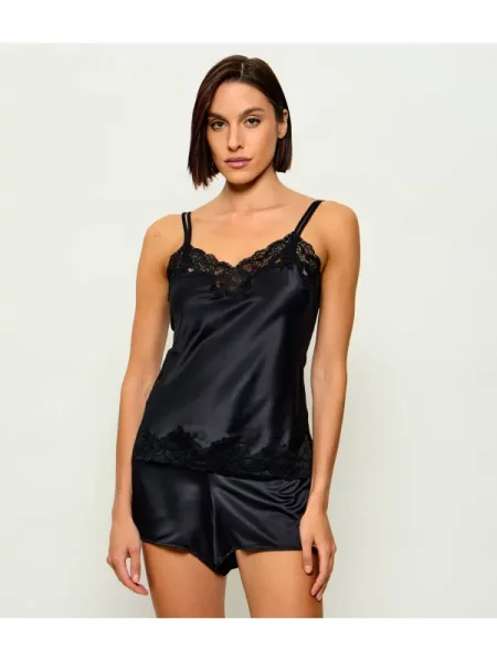 LAUREN RALPH LAUREN de satin pijama | Relaxed fit negru