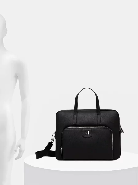 Кожаная сумка Karl Lagerfeld черная