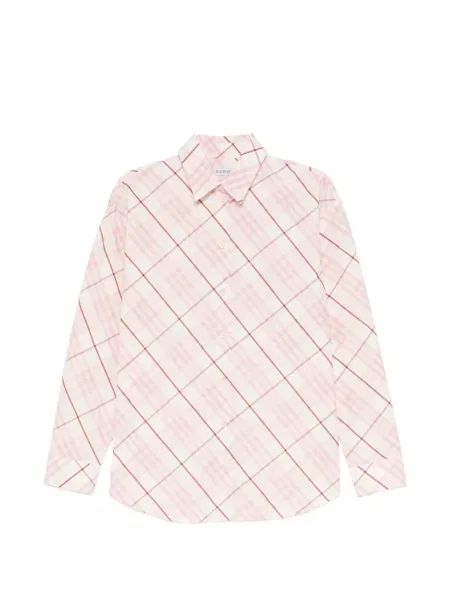 Cămașă Burberry în carouri roz