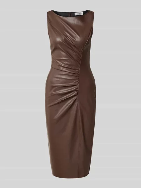 Sukienka midi w materiale skóropodobnym krój slim fit model Lisann' Guido Maria Kretschmer Woman