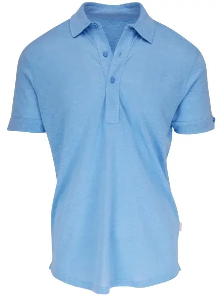 Scurt tricou polo Orlebar Brown de in albastru