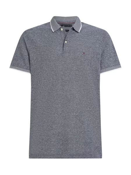 TOMMY HILFIGER Tricou albastru noapte / roșu intens alb