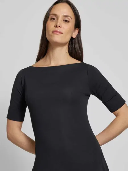 Sukienka midi z dekoltem w łódkę model ‘MUNZIE’ Lauren Ralph Lauren czarna