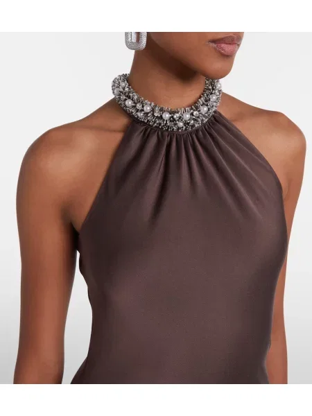 Rochie Simkhai din satin maro