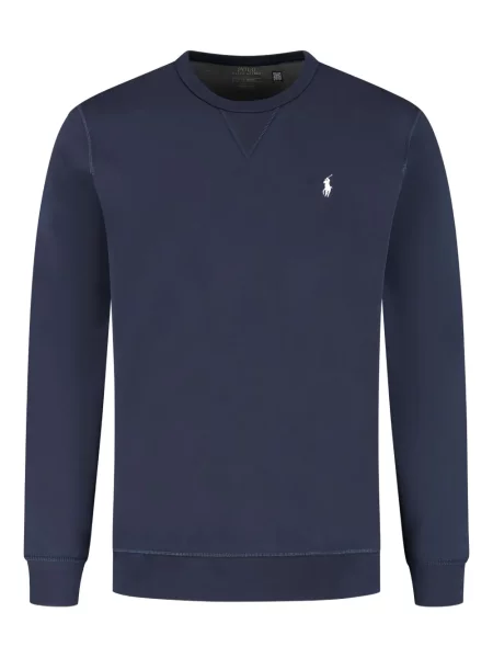 Hanorac cu glugă Polo Ralph Lauren de jumătate de fermoar cu imagine alb