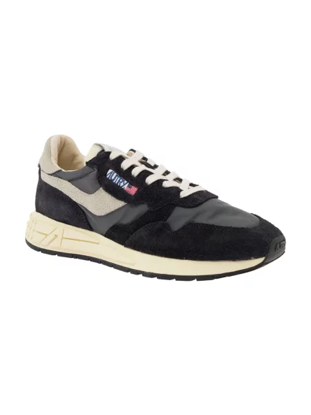 Sneakersy Autry zamszowe z logo czarne