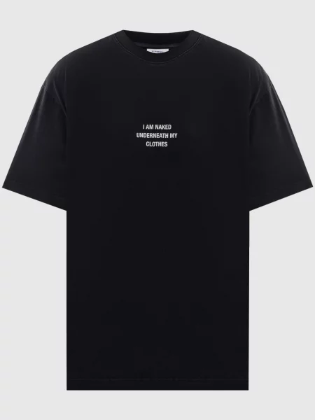 Футболка з принтом напису Vetements чорна