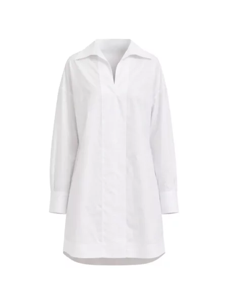 Rochie maxi Dondup cu decolteu în V lungă de costum alb