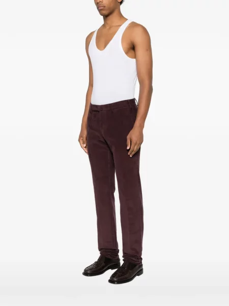 Pantaloni Incotex de catifea cord roșu