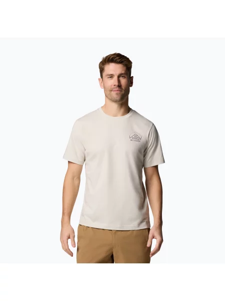 Tričko Columbia Tunnel Valley Graphic Tee dark stone/naturally inclined béžové
