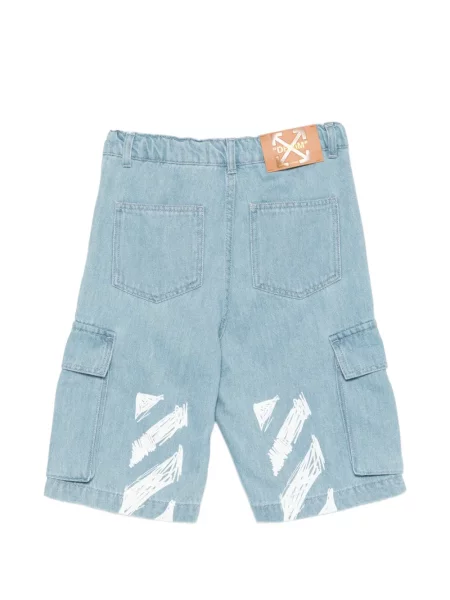 Dětské šortky cargo Off-white bílé