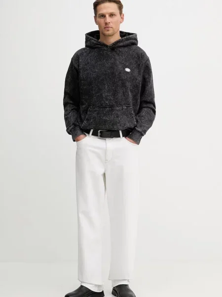 Alpha Industries hanorac de World Embroidery Hoodie negru