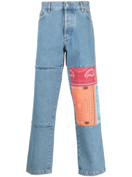Straight fit džíny Marcelo Burlon County Of Milan modré