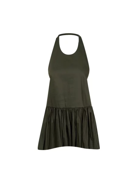 Top Semicouture z kokardką zielony