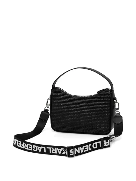 Body Karl Lagerfeld Jeans cu autograf negru