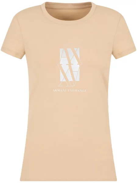 Tricou Armani Exchange cu imagine galben