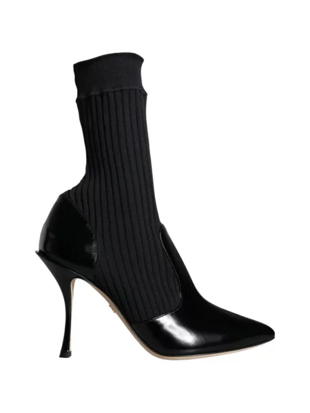 Cizme scurte Dolce & Gabbana din piele negru