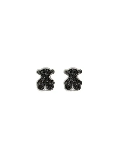 Tous cercei de argint Motif Silver negru