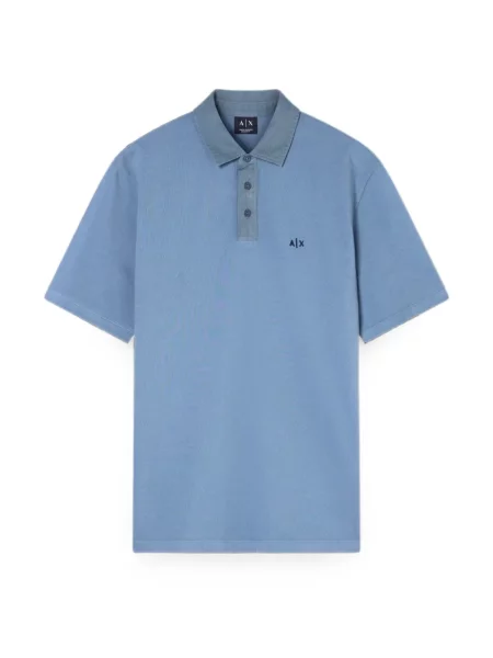 Polo Armani Exchange με κέντημα μπλε