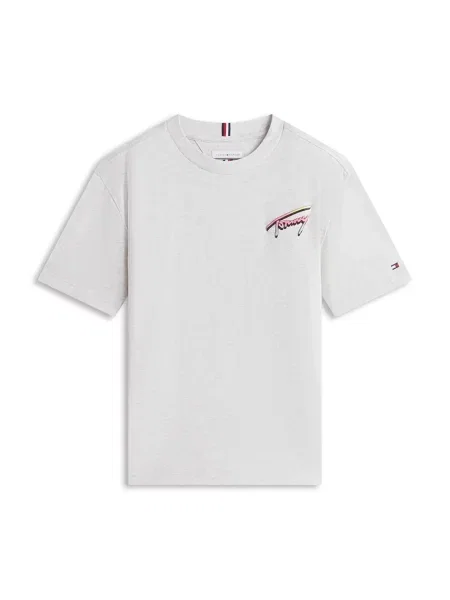 Tommy Hilfiger oversize majica kratkih rukava za djecu od pamuka siva