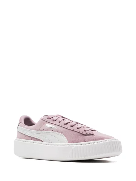 Sneakersy Puma Platform zamszowe na platformie różowe