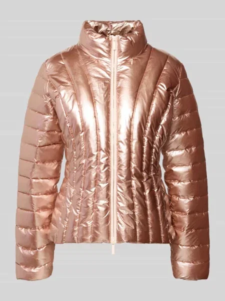 Kurtka pikowana ze stójką Armani Exchange różowa