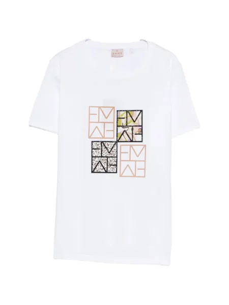 Tricou Marella cu imagine cu imprimeu geometric alb