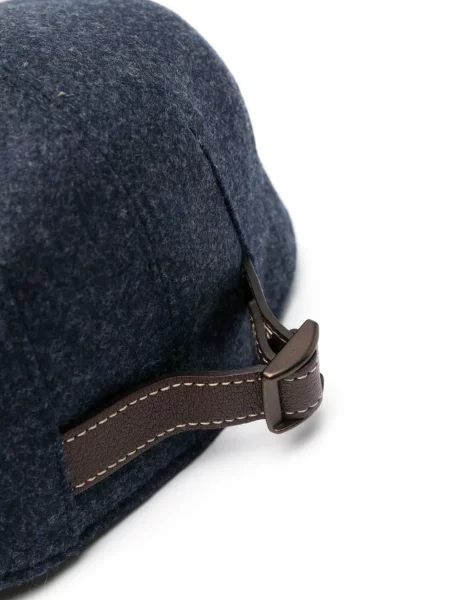 Căciulă Brunello Cucinelli cu broderie albastru