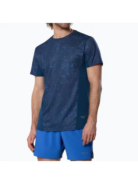 Tricou de alergare pentru bărbați Mizuno Active DryAeroFlow Graphic estate blue albastru
