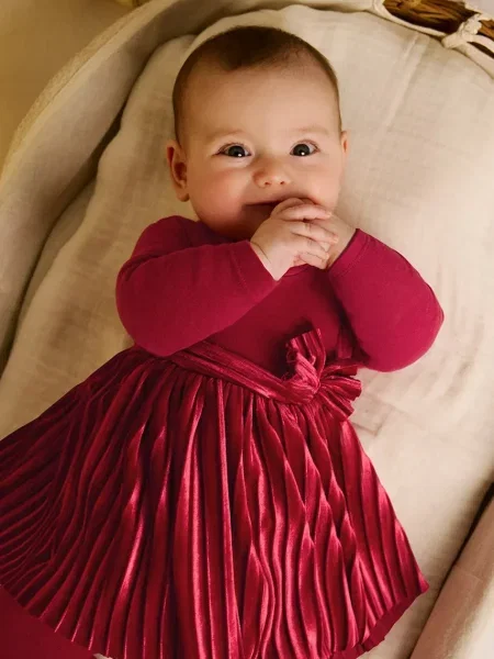 Mayoral Newborn haljina od pamuka crvena