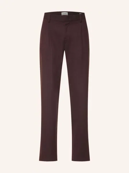 Roy Robson Oblekové Kalhoty Střih Slim Fit dark red červené