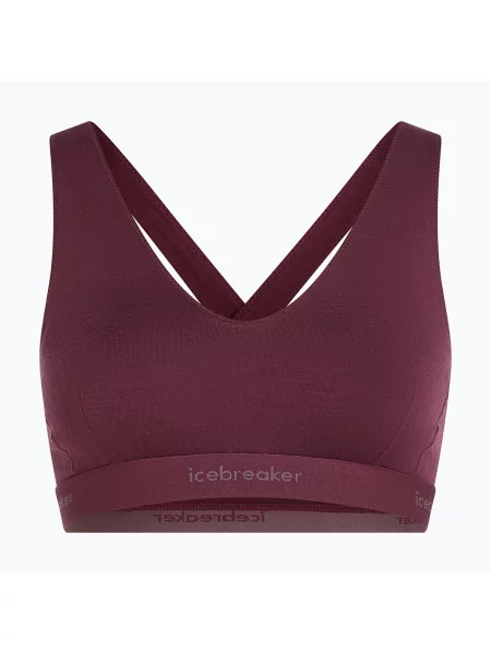 Termoaktív melltartó icebreaker Merino Cool-Lite Sprite Racerback dark berry. Méret: M