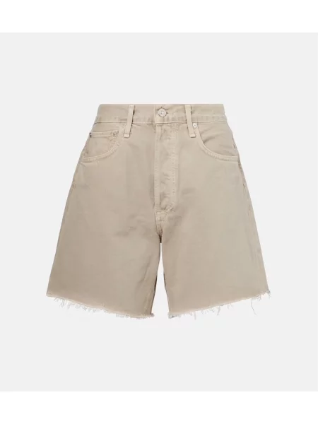 Długie szorty jeansowe Citizens Of Humanity beżowe