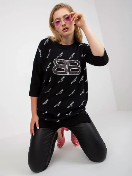 Dolgo bluza Fashionhunters črna