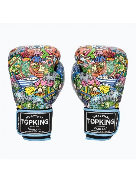 Rękawice bokserskie Top King Boxing Culture black/blue czarne