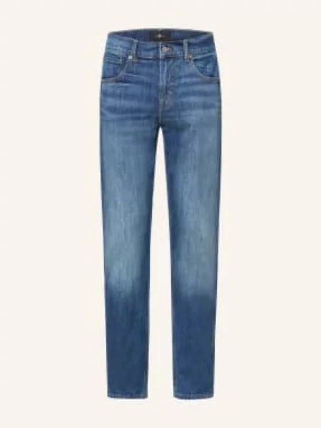 7 For All Mankind Džíny The Straight Straight Fit mid blue modré