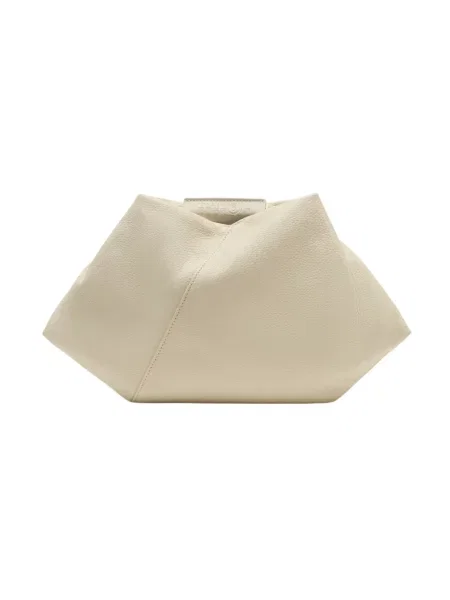 Mały torebka skórzana Mm6 Maison Margiela skórzana drapowana biała