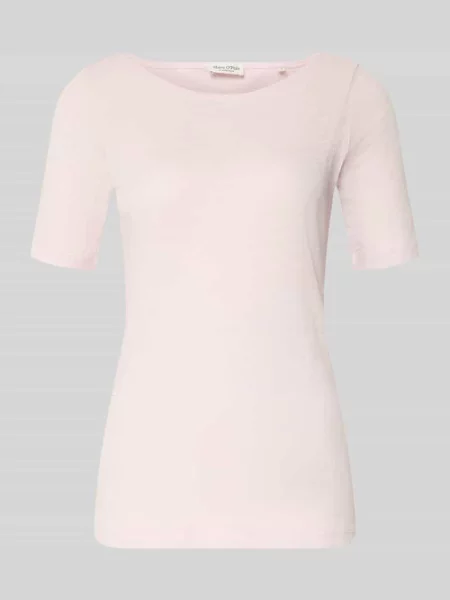 T-shirt Slim Fit z czystej bawełny Marc O'polo różowa