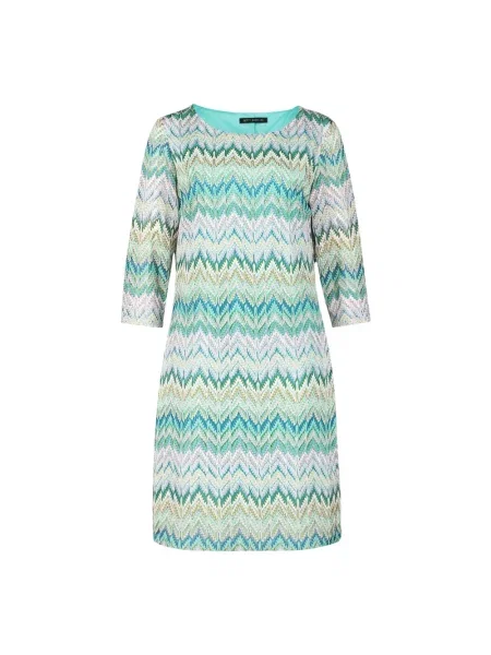 Lniana sukienka ołówkowa Betty Barclay elegancka zielona