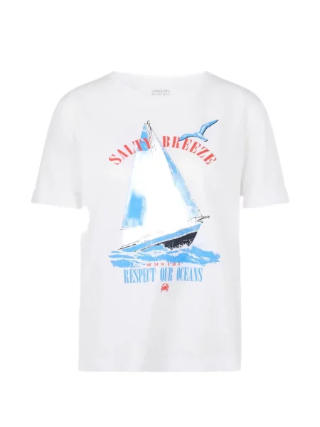 Tricou Marccain cu imagine alb
