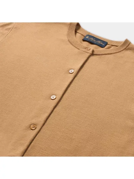 Sweter Brooks Brothers wełniany brązowy