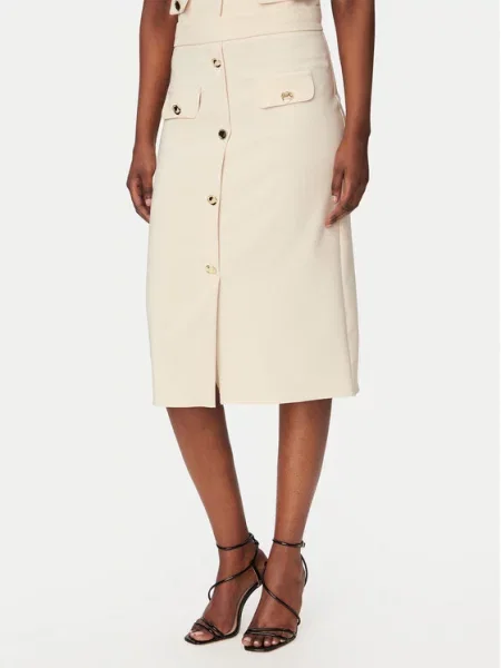 Rinascimento Fustă tip creion bej