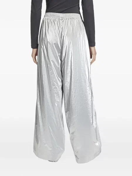 Тениска Adidas на райета с V-образно деколте зелено