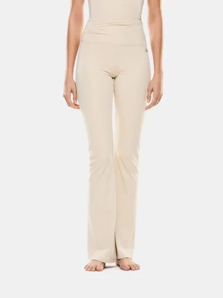 Спортивні леггінси молочний поліамід/еластан