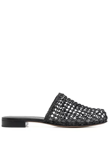 Papuci tip mules Ferragamo din piele negru