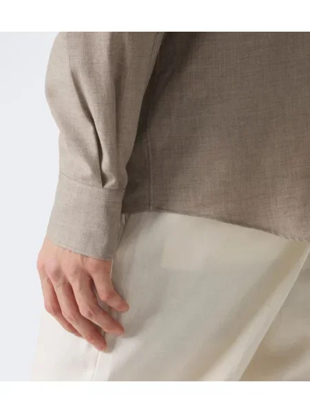 Cămașă Zegna din cașmir gri